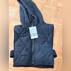 H&M black Quilted Hooded Vest
